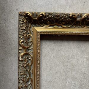 28 x 39.5” Extra Large Ornate Gold Frame 3"
